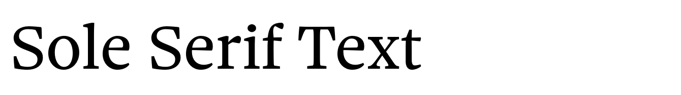 Sole Serif Text